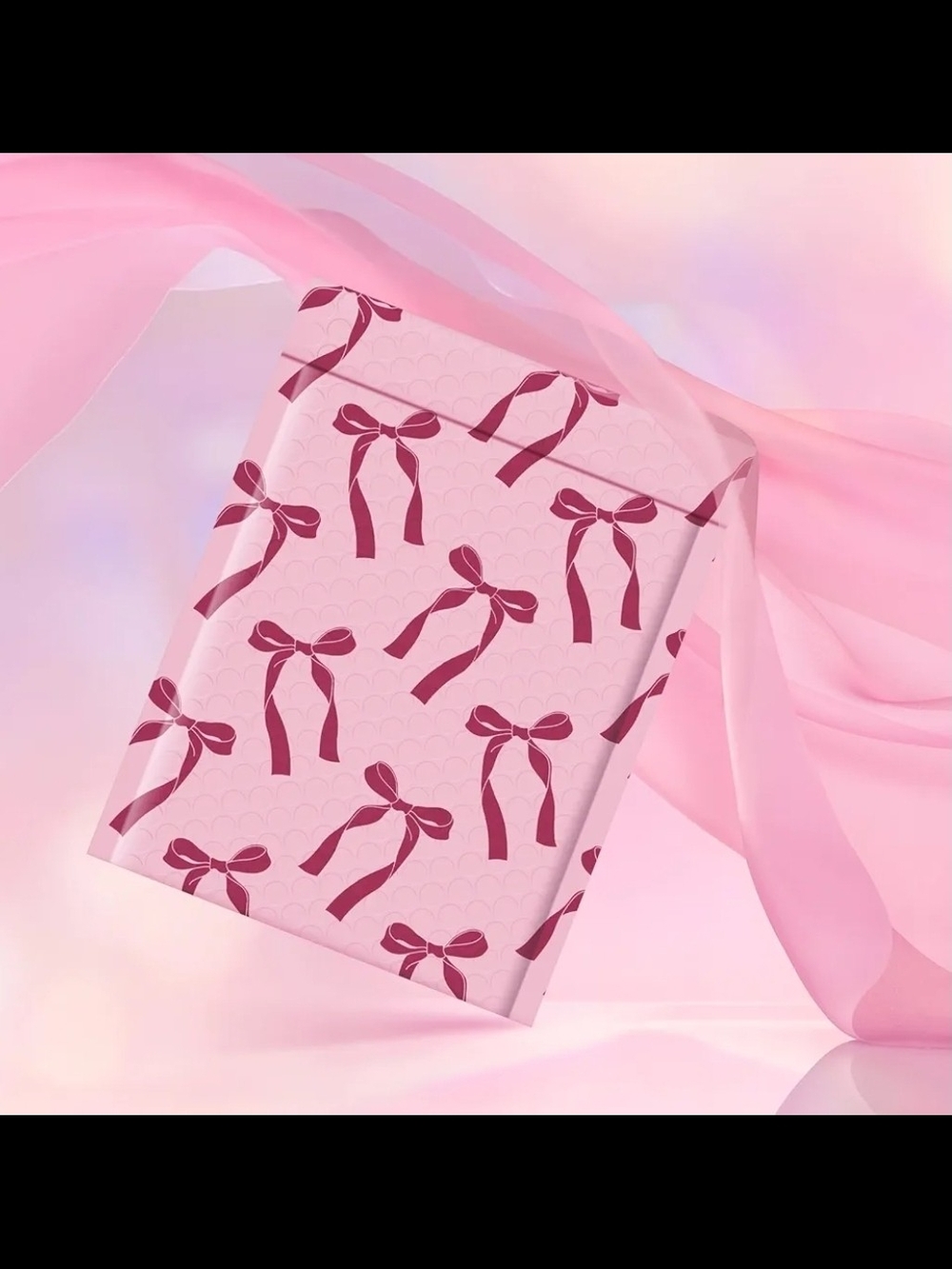 6x9 Padded Mailer Pink With Bows - Set Of 12